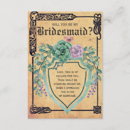 Medieval Celtic Flower Kommer du att bli min Bride Inbjudningar