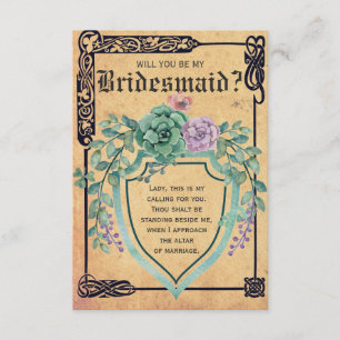 Medieval Celtic Flower Kommer du att bli min Bride Inbjudningar