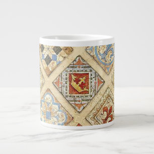 Medieval Ceramic Tile Krona Fleur De Lis Jumbo Mugg