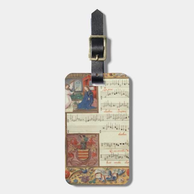 Medieval Chant Manuscript Bagagebricka (Vertikal Framsida)