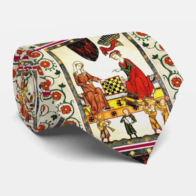 MEDIEVAL CHESS PLAYERS IN COURT SLIPS (Rullad)