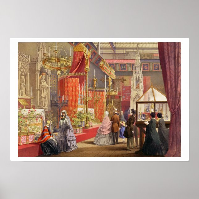 Medieval Court, designad av Pugin, plate 40 från " Poster (Framsidan)