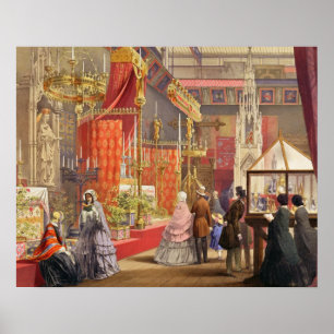 Medieval Court, designad av Pugin, plate 40 från " Poster