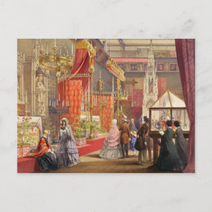 Medieval Court, designad av Pugin, plate 40 från " Vykort