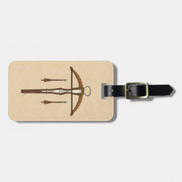 Medieval Crossbow med Bolts Bagagebricka