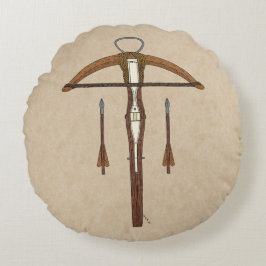 Medieval Crossbow med Bolts Rund Kudde