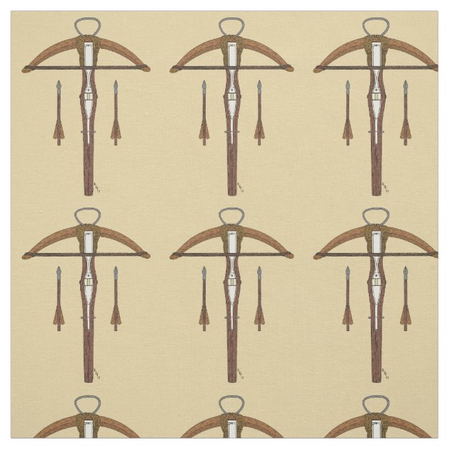 Medieval Crossbow med Bolts Tyg (Provkarta)