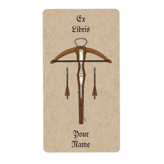 Medieval Crossbow med bookplåt med bultar Fraktsedel (Framsidan)