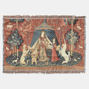 Medieval Dam och Unicorn (1484-1500) Filt