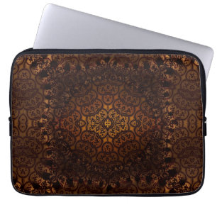 Medieval Damask Arabesque Guld Laptop sleeve