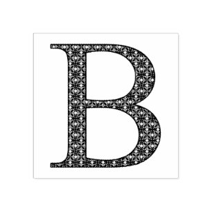 Medieval Damask Monogram Brev B Stämpel