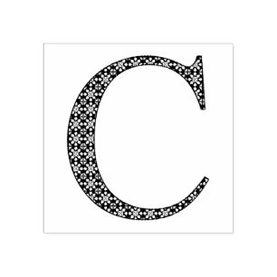 Medieval Damask Monogram Brev C Stämpel