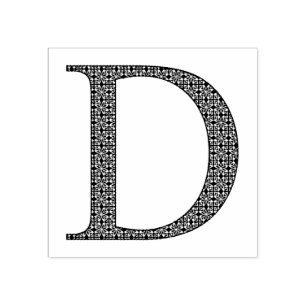 Medieval Damask Monogram Brev D Stämpel