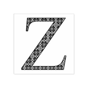 Medieval Damask Monogram Brev Z Stämpel