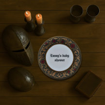 Medieval dekorativ Papper plåt i Stil