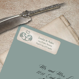 Medieval Dragon Adress Returadress Etikett