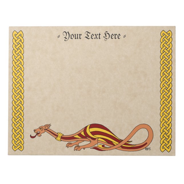 Medieval Dragon Design 2015 Anteckningsblock (Framsida)