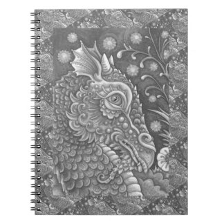 MEDIEVAL DRAGON HEAD PORTRÄTT, WHIMSICAL FANTASY ANTECKNINGSBOK