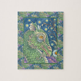 MEDIEVAL DRAGON HEAD PORTRÄTT, WHIMSICAL FANTASY PUSSEL