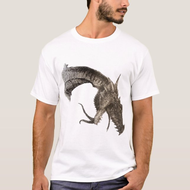 Medieval Dragon Head T-Shirt (Framsida)