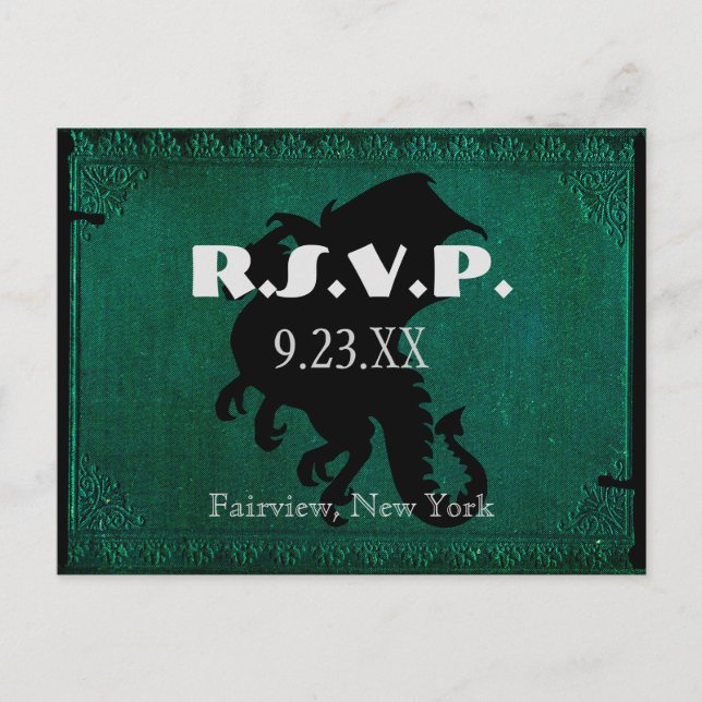 Medieval Dragon Sword Vintage OSA kort (Framsida)