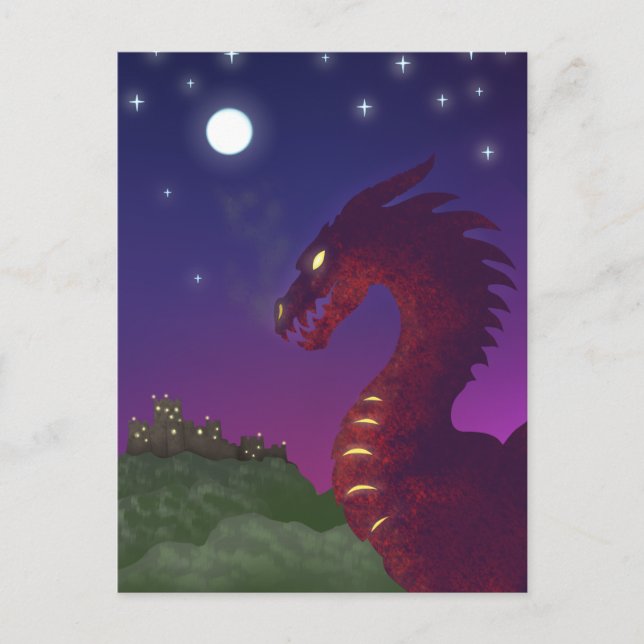 Medieval Dragon Vykort (Framsida)
