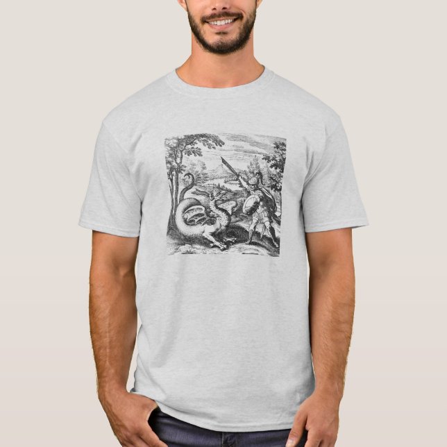 Medieval Dragon Warrior T-shirt (Framsida)
