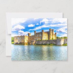 Medieval English Castle Art Vykort