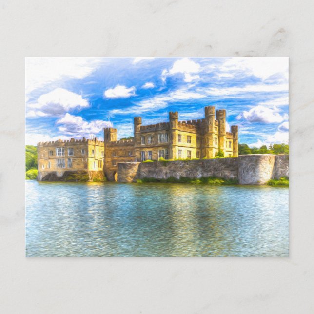 Medieval English Castle Art Vykort (Framsida)