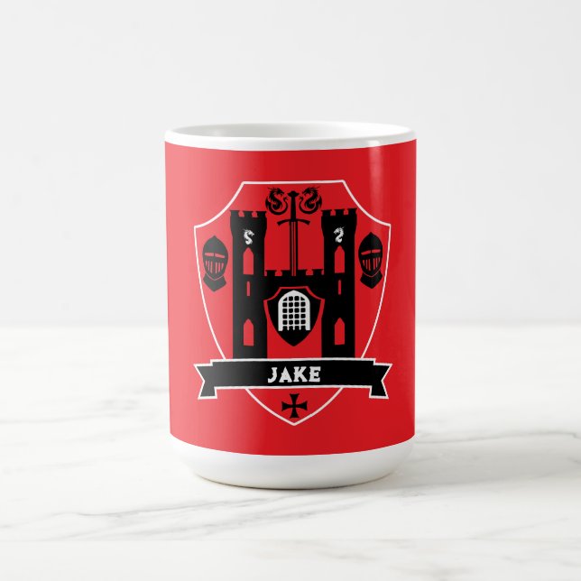 Medieval English Knight Dragon Magisk Mugg (Center)