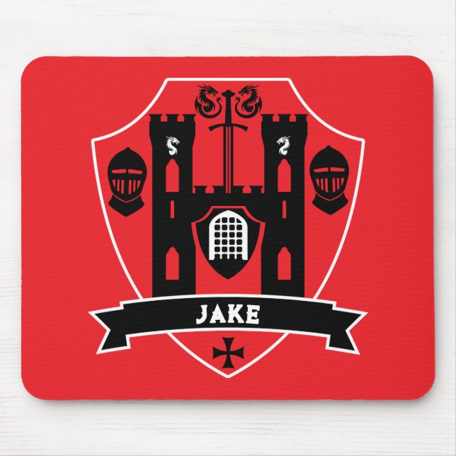 Medieval English Knight Dragon Musmatta (Framsidan)