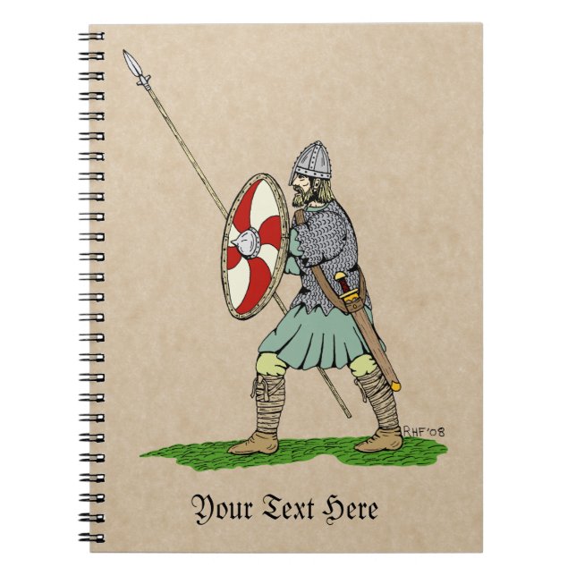 Medieval English/Saxon Warrior Anteckningsbok (Framsidan)