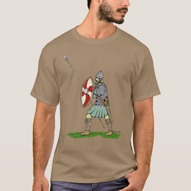 Medieval English/Saxon Warrior T Shirt (Framsida)