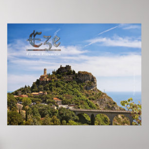 Medieval Eze citadel, Provence, Frankrike Poster