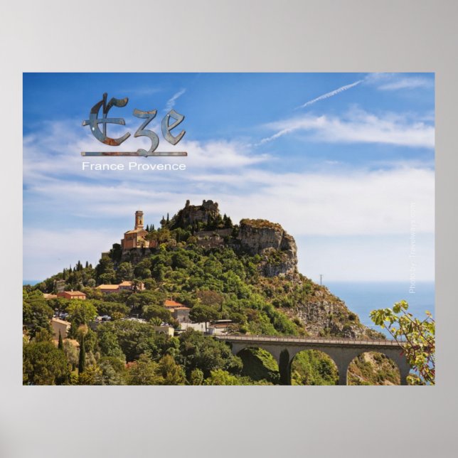 Medieval Eze citadel, Provence, Frankrike Poster (Framsidan)
