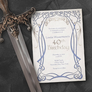 Medieval Fantasy 40:e födelsedagen Inbjudningar