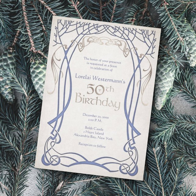 Medieval Fantasy 50:e födelsedagen Inbjudningar (Skapare uppladdad)