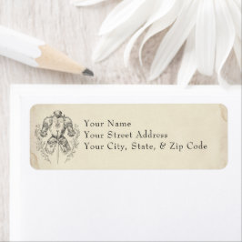 Medieval Fantasy Armor Black Etching Wedding Returadress Etikett