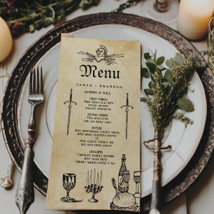 Medieval Fantasy Bröllop Feast Meny