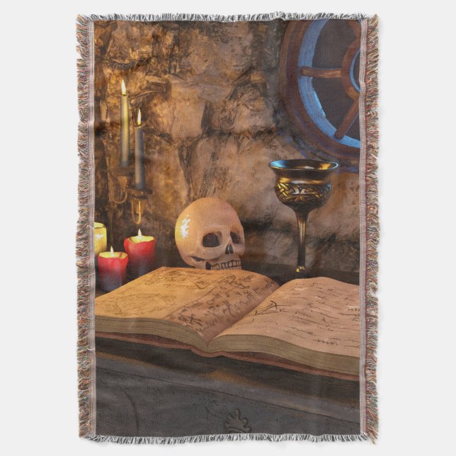 Medieval Fantasy Wizard's Study Filt (Framsidan Vertikal)