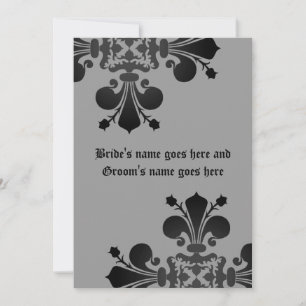 Medieval fleur de lis bröllop inbjudningar