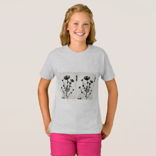Medieval Flower Art Teckning Tee Shirt
