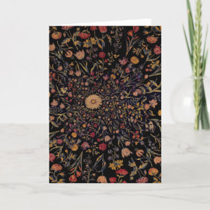 Medieval Flowers on Black Kort