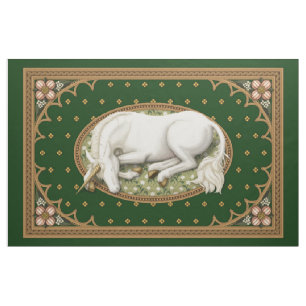 Medieval för Unicorn-Grönt, 1-tums panel Tyg