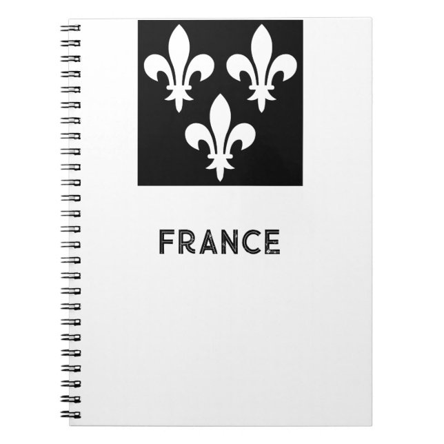 Medieval France Heraldic Print Monochromatic Art Anteckningsbok (Framsidan)