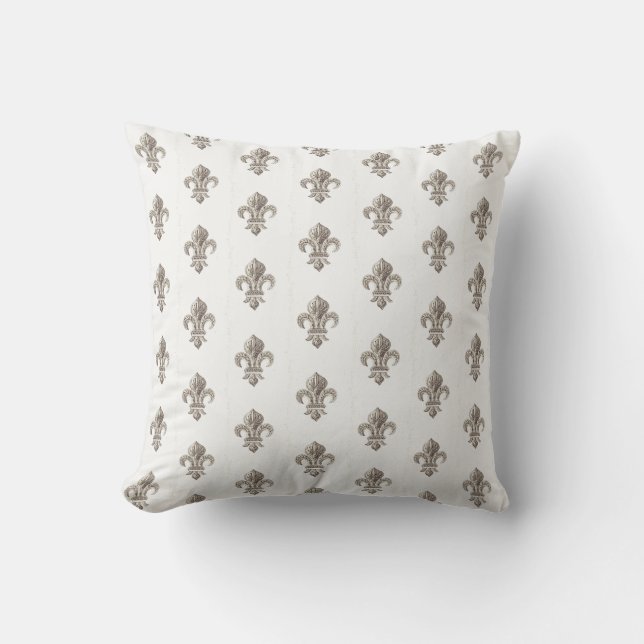 Medieval Fransk Fleur de Lis Dekorativ kudde (Framsida)