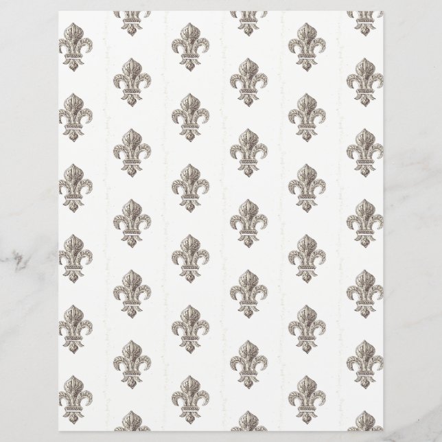 Medieval Fransk Fleur de Lis Scrapbook (Framsida)