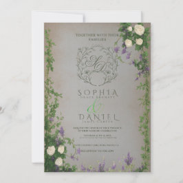 Medieval Garden Romance Wedding Invitation Inbjudningar