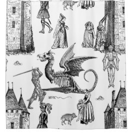 medieval gothic dragon knight skeleton toile