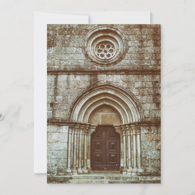 Medieval gothic portal i Santiago de Antas Tack Kort (Framsida)